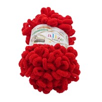 Garn PUFFY rot, 100 g / 9 m