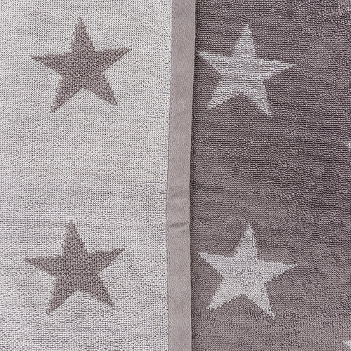 Brisača Stars siva, 70 x 140 cm
