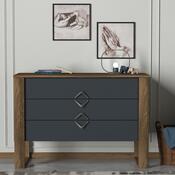 Komoda Bumerang Anthracite and Walnut