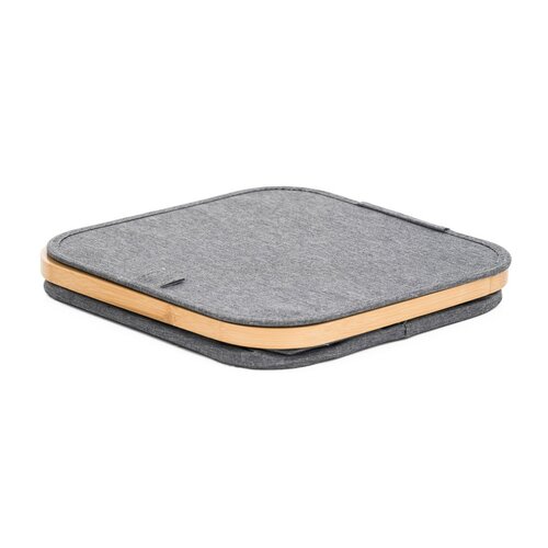 Скринька для зберігання G21 30 x 30 x 15 см,бамбукова з кришкою, сіра