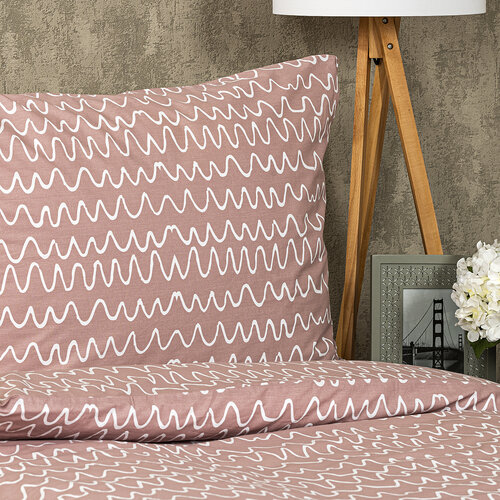Lenjerie de pat din bumbac Wave, 140 x 220 cm, 70 x 90 cm