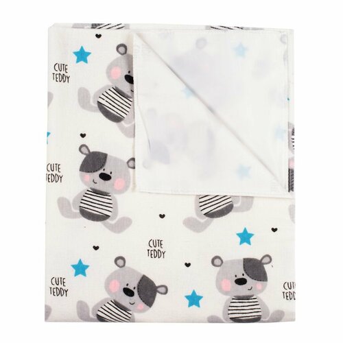 Neues Baby Wasserdichtes Flanellmatte  Cute Teddy Weiß, 57 x 47 cm