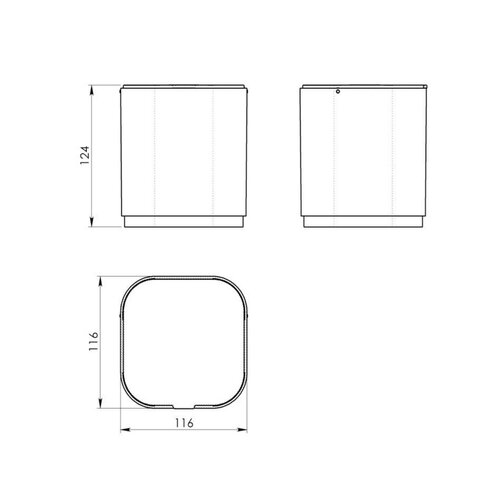GEDY 630866 Seventy namizni koš za smeti, 1,2 l,bež