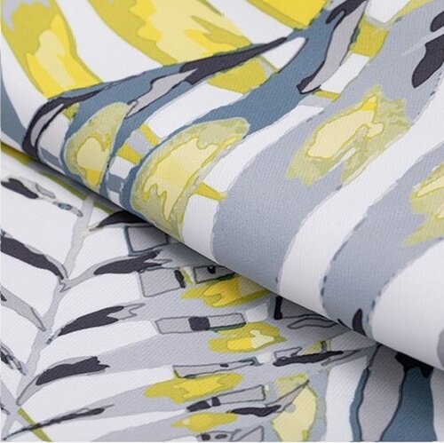 Restilo Draperie Blackout Palm Leaves galbenă, 140 x 245 cm