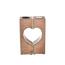 Suport pentru lumânări din lemn de mangoși metal InDecor Heart , 13,5 x 7 x 20 cm