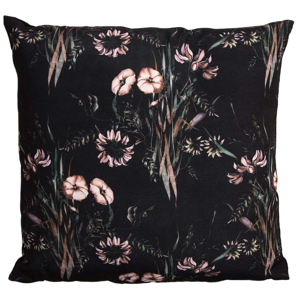 Koopman Vankúšik Flowers black, 45 x 45 cm
