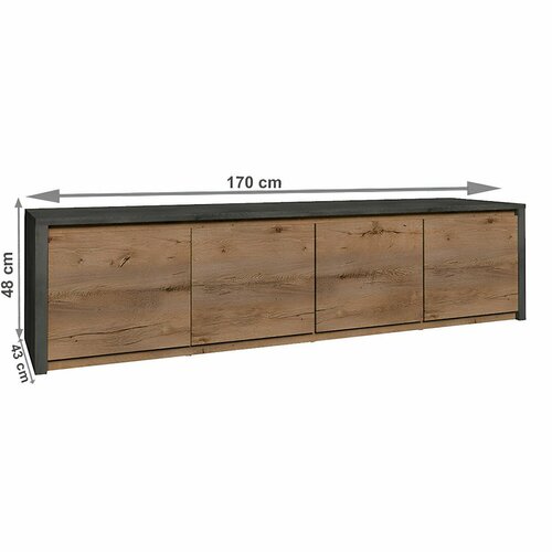 Skříňka MONTANA K4D, šedá