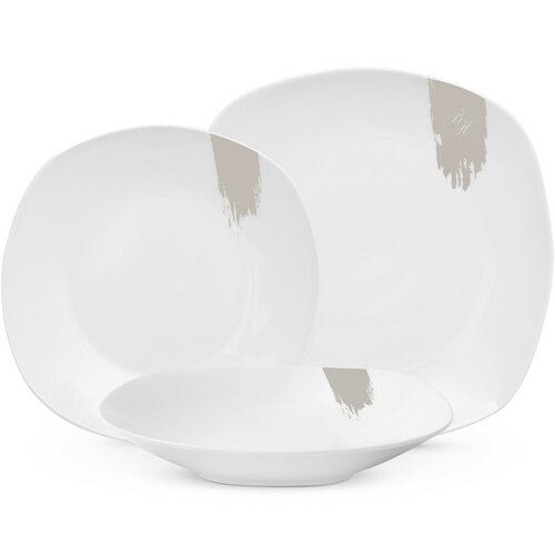 BerlingerHaus Set of 18 Sahara plates, white-cream