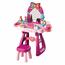 Baby Mix Masă de toaletă pentru copii cu scaunroz, 57 x 29 x 69,5 cm