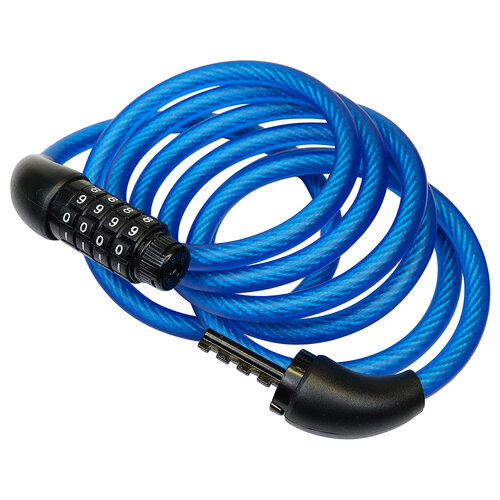 Code-Kabelschloss aus Stahl RL.567.8x1800.MOD blau, 180 cm
