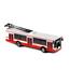 Trolejbus Rappa metalowy czerwony, 16 cm
