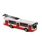 Trolejbus Rappa metalowy czerwony, 16 cm