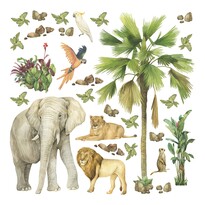 Dekoracja samoprzylepna Jungle, 30 x 30 cm
