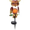 Solárna lampa Owl červená, 12 x 6 x 54 cm
