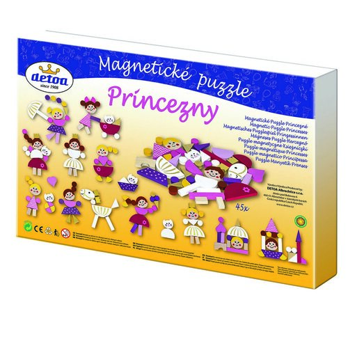 Detoa Puzzle magnetyczne Księżniczki, 33 x 23 x 3,5 cm