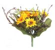 Sztuczna wiązanka słoneczników z lawendą 22 cm