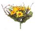 Umelá kytica slnečnica s levanduľou 22 cm