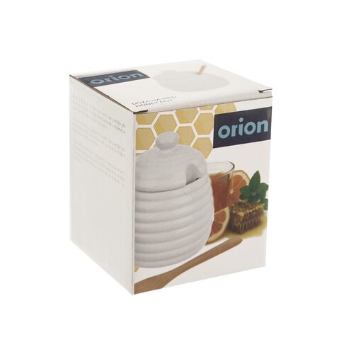 Recipient pentru miere Orion WHITE  din porțelan