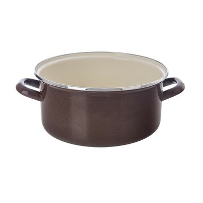 Orion Garnek emaliowany z obrzeżem Brown, 5 l