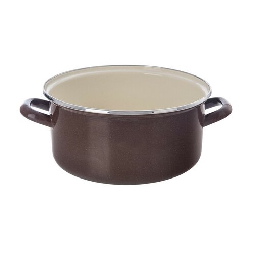 Orion Garnek emaliowany z obrzeżem Brown, 5 l