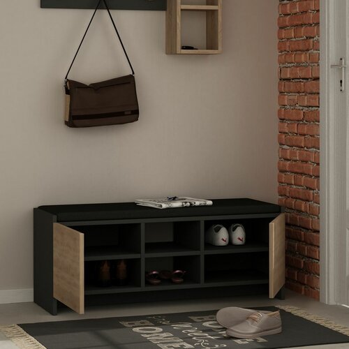 Zulla Sonoma Oak and Anthracite cipősszekrény