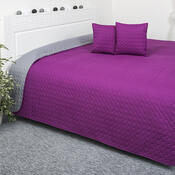 Cuvertură de pat 4Home Doubleface mov/gri, 220 x 240 cm, 2x 40 x 40 cm