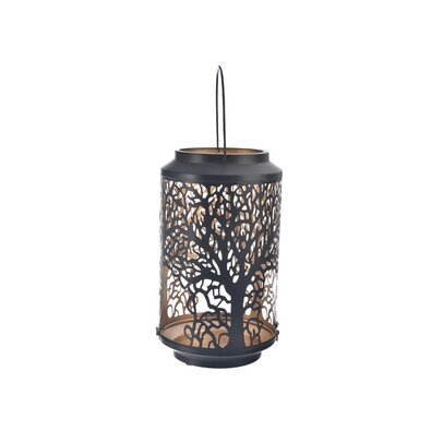 InDecor Sfeșnic metalic Arborele negru, 12 x 12 x18 cm