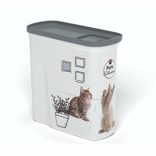 Curver Posoda za krmo, vzorec mačke, 2 l