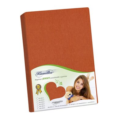 Cearşaf Jersey Kamilka, maro, 120 x 200 cm