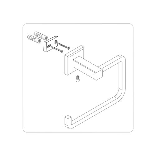 Fala Nosilec za toaletni papir Quad Chrom, 14 x8,5 x 6,5 cm