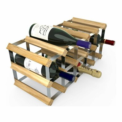 RTA Stojak na wino na 15 butelek, dąb jasny