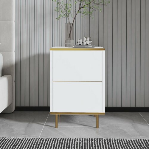 Nachttisch Imaj White and Gold