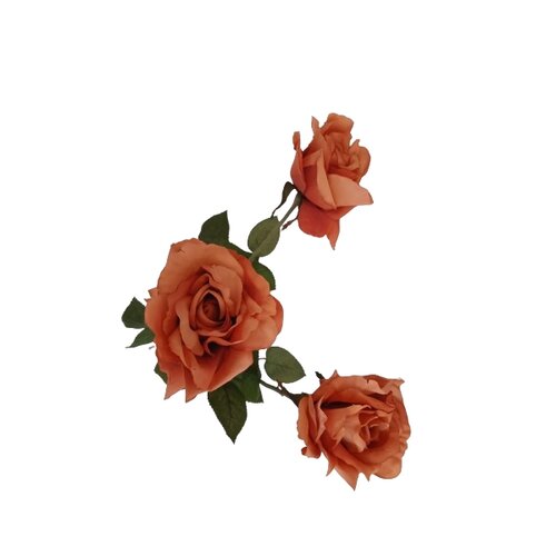 Umetno cvetje Rose orange, 74 cm, 3 kosi