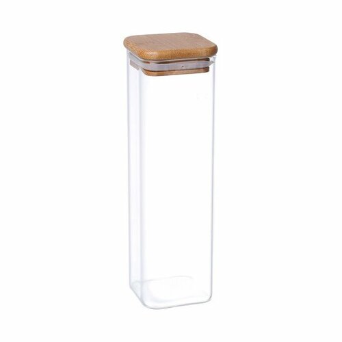 4Home Bamboo üveg élelmiszer tároló bambusz fedéllel, 540 ml
