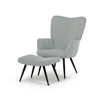 Fotel relaksacyjny z podnóżkiem L7285 BLUE6,niebieski