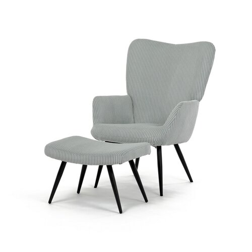 Entspannungssessel mit Fußstütze L7285 BLUE6, blau