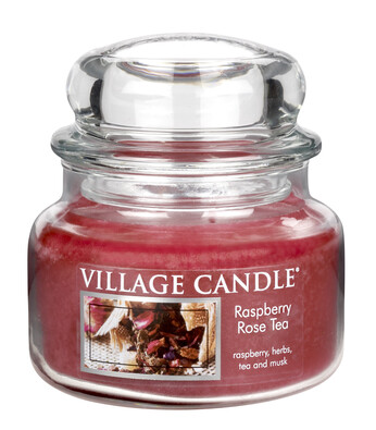 Village Candle Świeczka zapachowa Maliny i róża herbaciana - Raspberry Rose Tea, 269 g