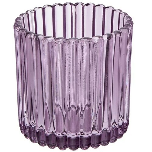 Altom Skleněný svícen na čajovou svíčku Tealight pr. 8,5 cm, fialová