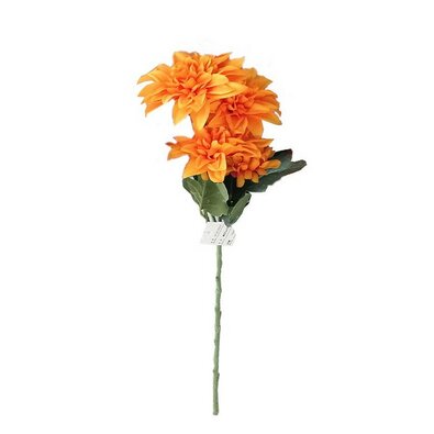Floare artificială Dahlia galbenă, 54 cm