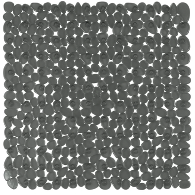 Spirella Rutschfeste Duschmatte RIVER STONE, dunkelgrau, 54 x 54 cm