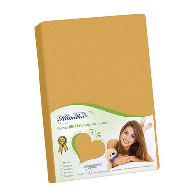 Bellatex Jersey rjuha Kamilka gorčična, 90 x 200 cm