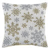 Poszewka na poduszkę Snowflakes biały, 40 x 40 cm