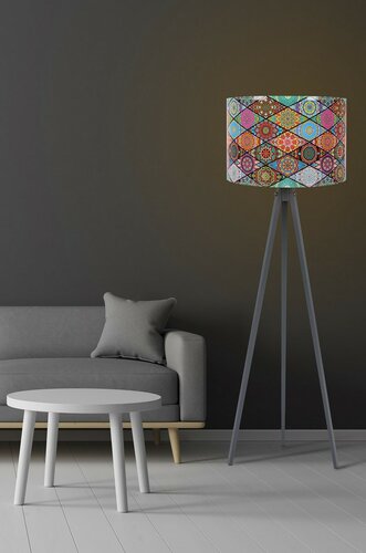 Stojacia lampa Mandala 136, sivá