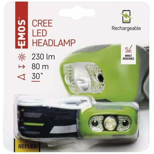 EMOS latarka czołowa ładowalna LED CREE, 5 W