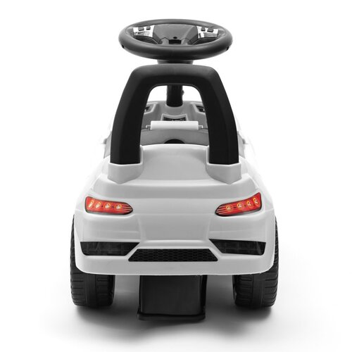 Baby Mix Odpychacz dla dzieci z dźwiękiem Racer, biały