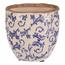 Kerámia virágcserép burkolat retro stílusban,átmérő 15 cm x 14 cm