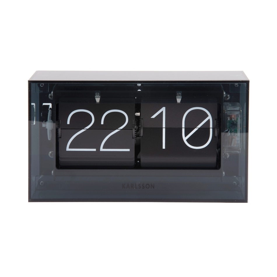 Karlsson 5976BK Dizajnové nástenné/pracovné hodinyčierne, 21 cm