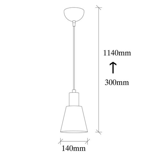 Lampa wisząca Kem - 6362, czarny