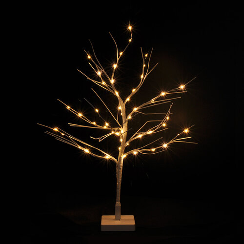 Solight LED-Winterbaum, 50x LED, 60 cm, 3x AAweiß  ,